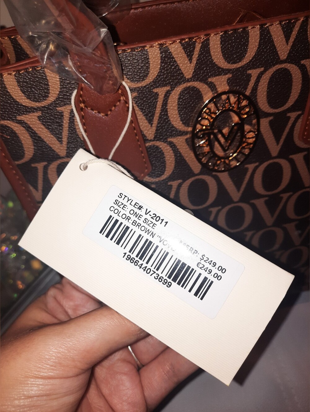 Valentino Orlandi Brown Logo Tote Bag - Picture 10 of 11